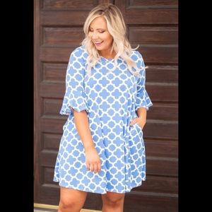 NWOT Chic Soul Lily Sky indigo blue dress